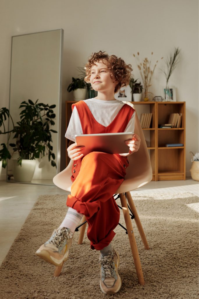 Kid with tablet